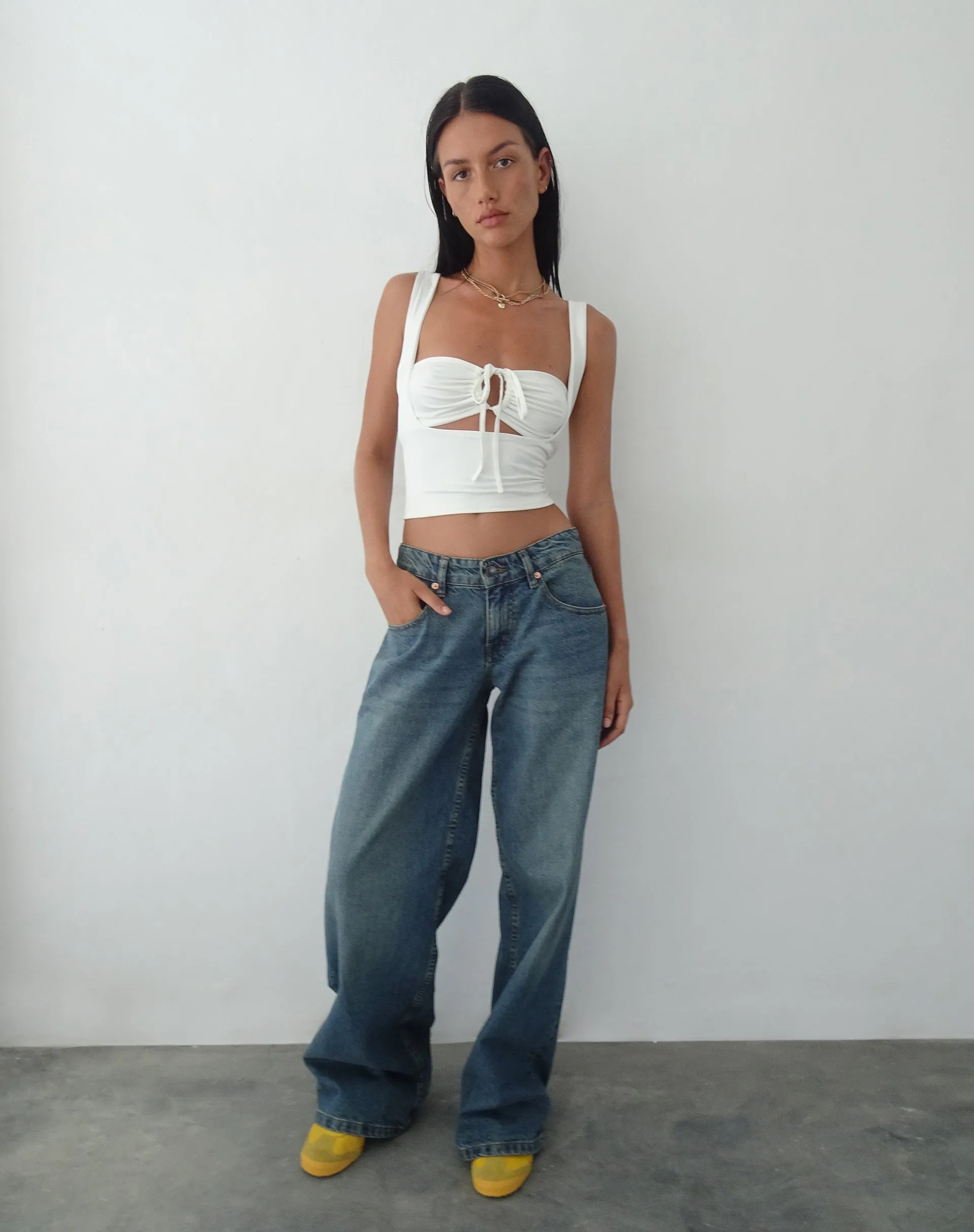 Ulani Crop Top in Ivory