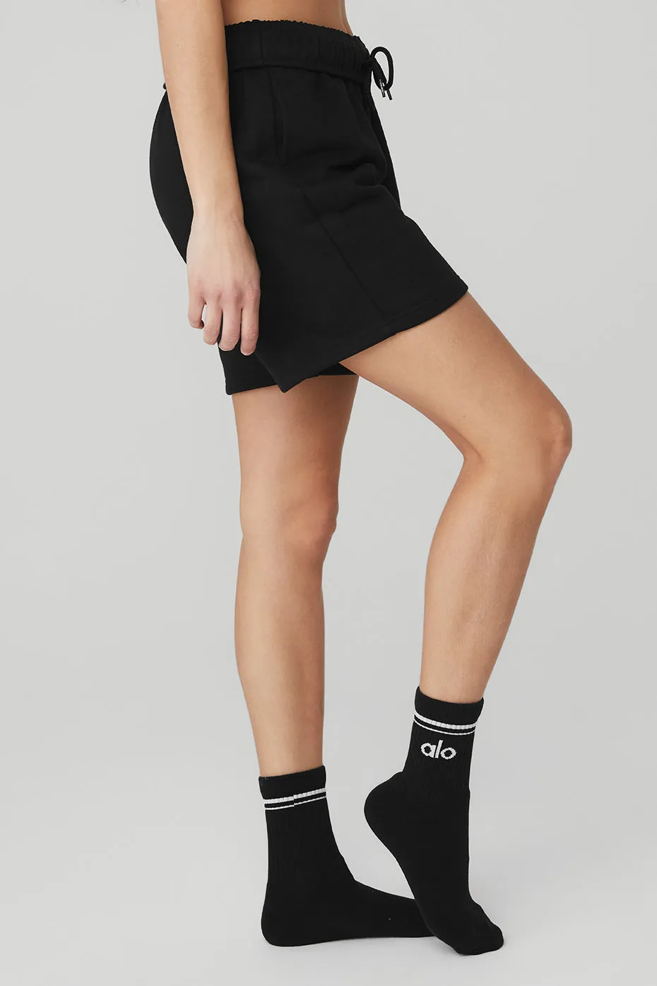 Unisex Half-Crew Throwback Sock - Black/White