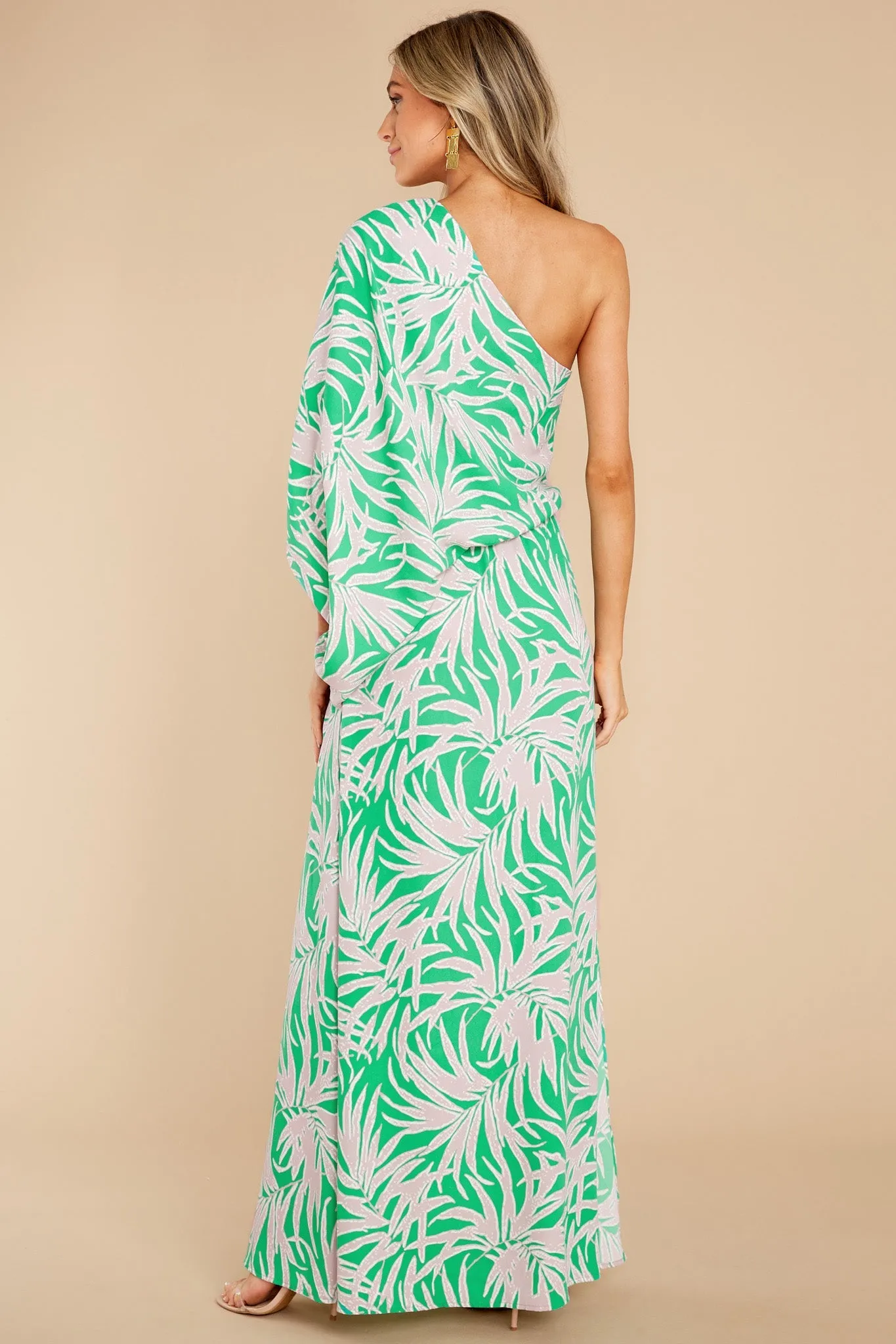 Unwind For Hours Green Print Maxi Dress