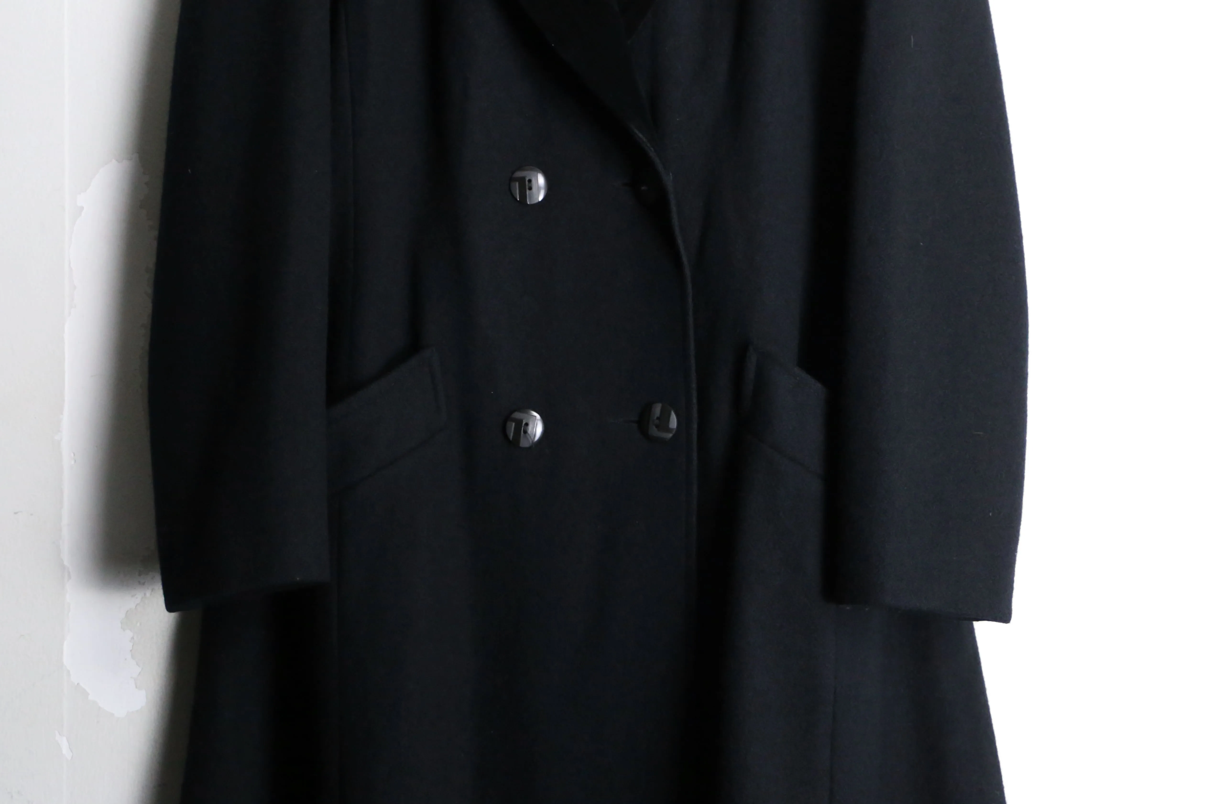 velour shawl collar long chester coat