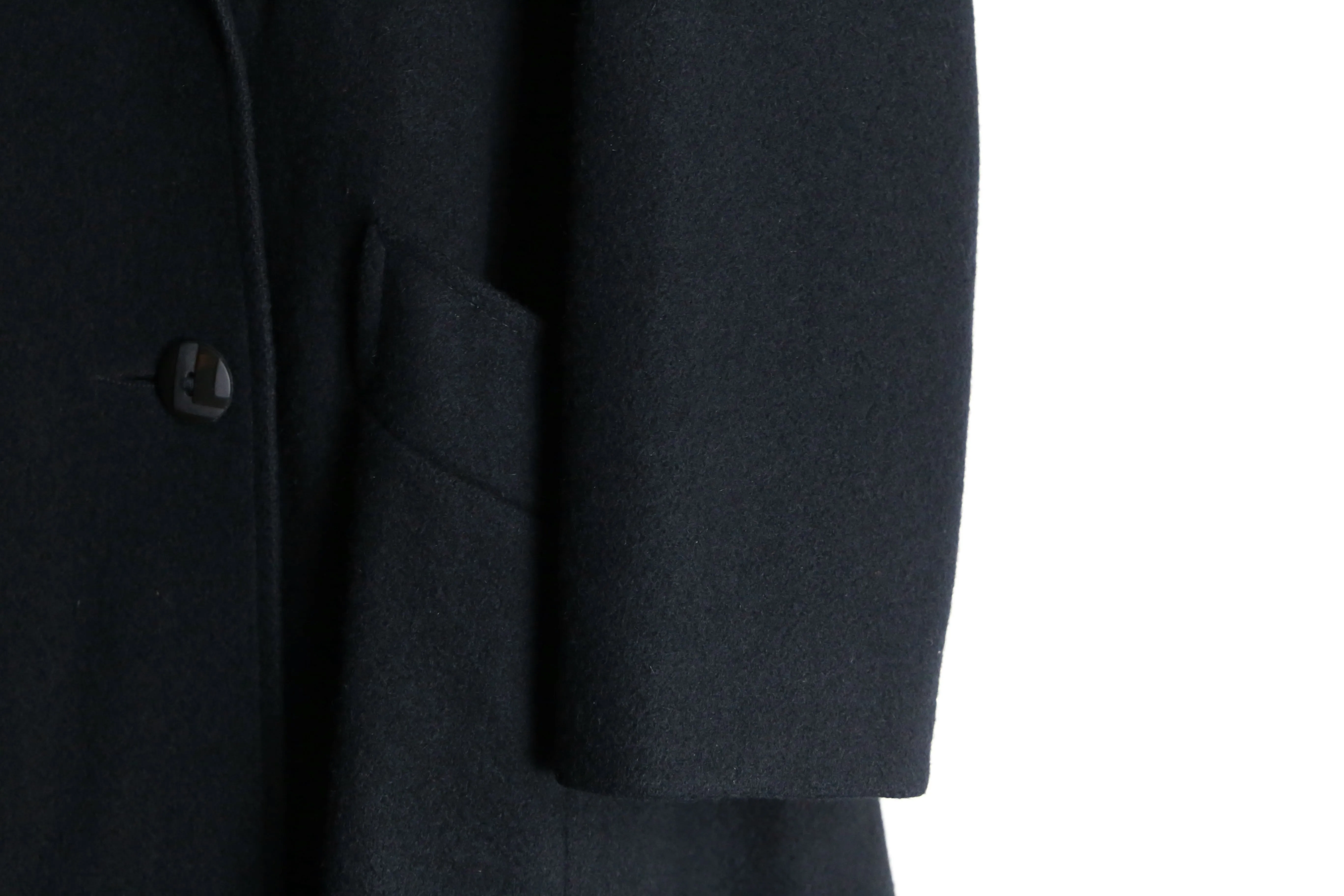 velour shawl collar long chester coat