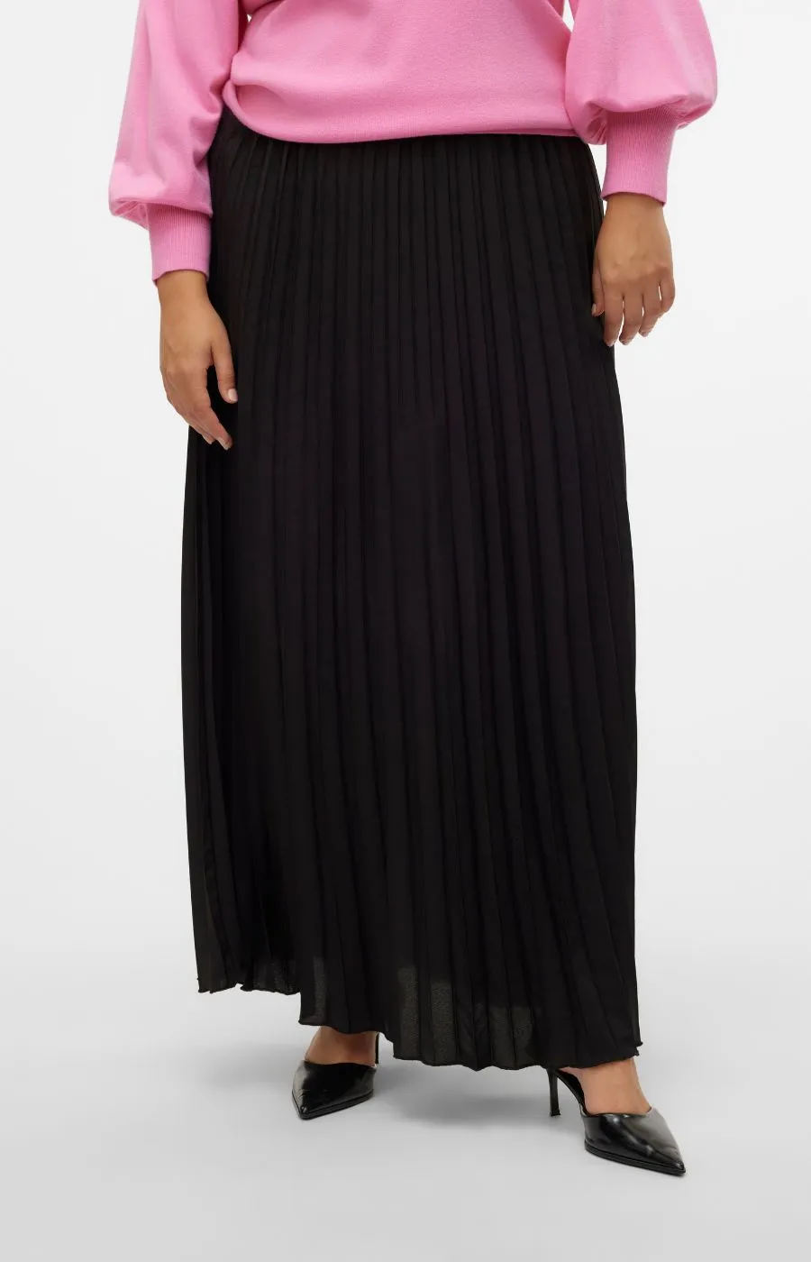 Vero Moda Curve Soma Long Pleated Skirt