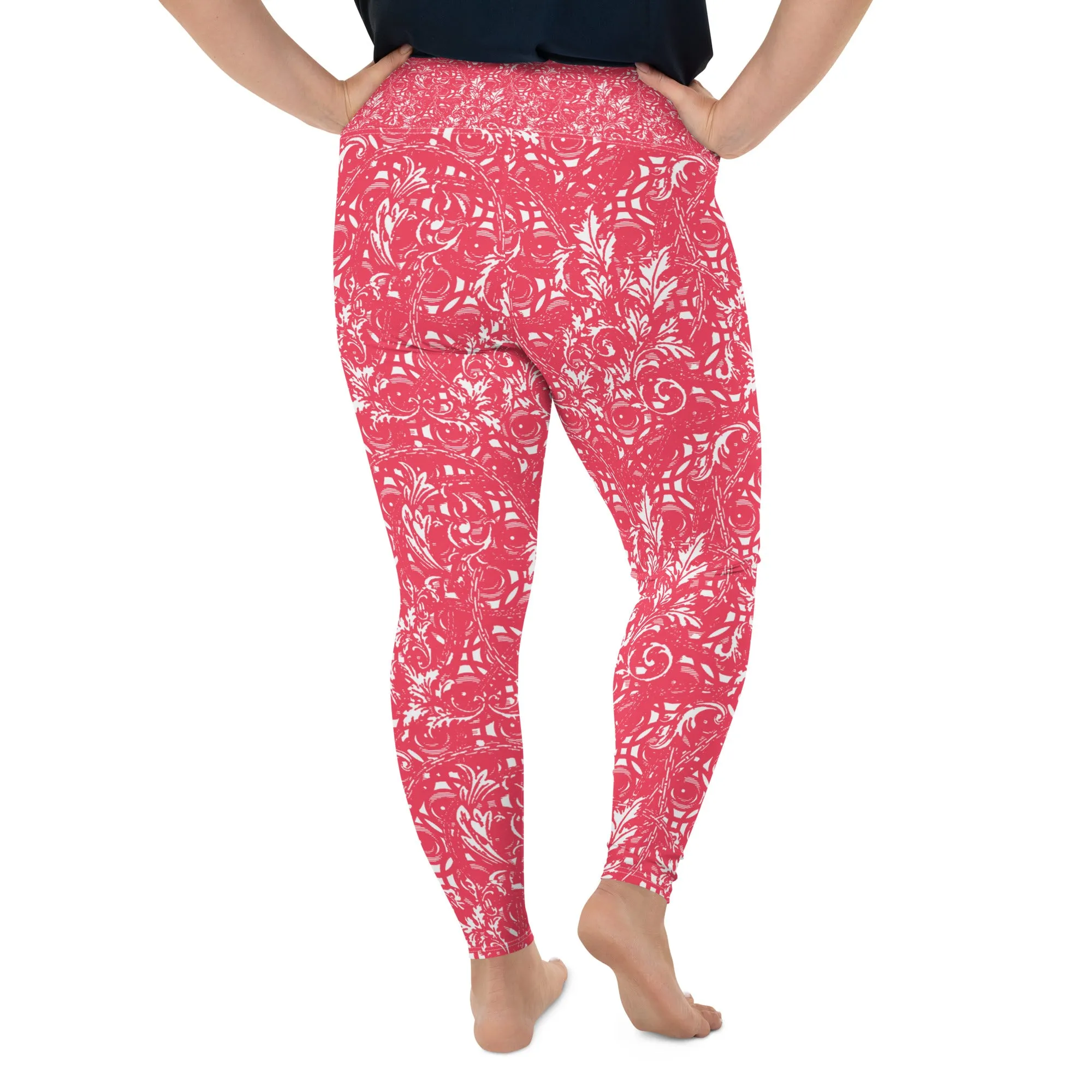 VersacEYEZ Pink All-Over Print Plus Size Leggings