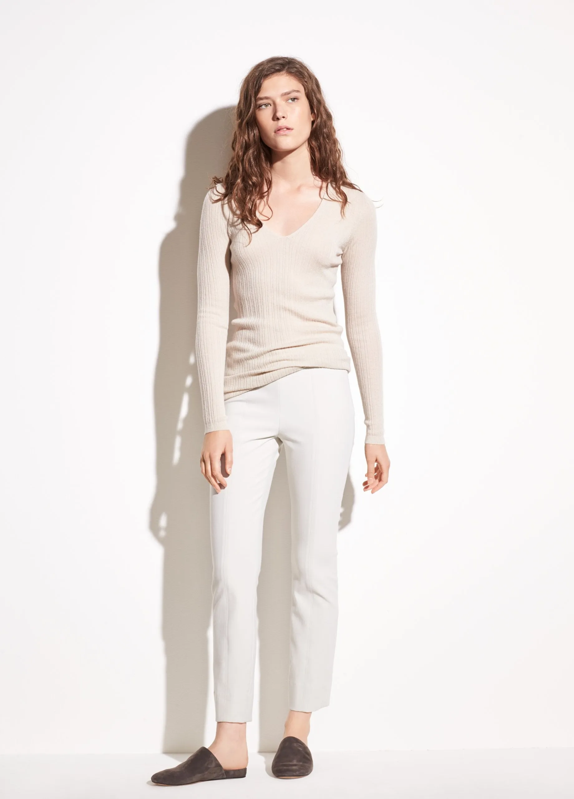 Vince - Stitch Front Seam Legging in Gesso