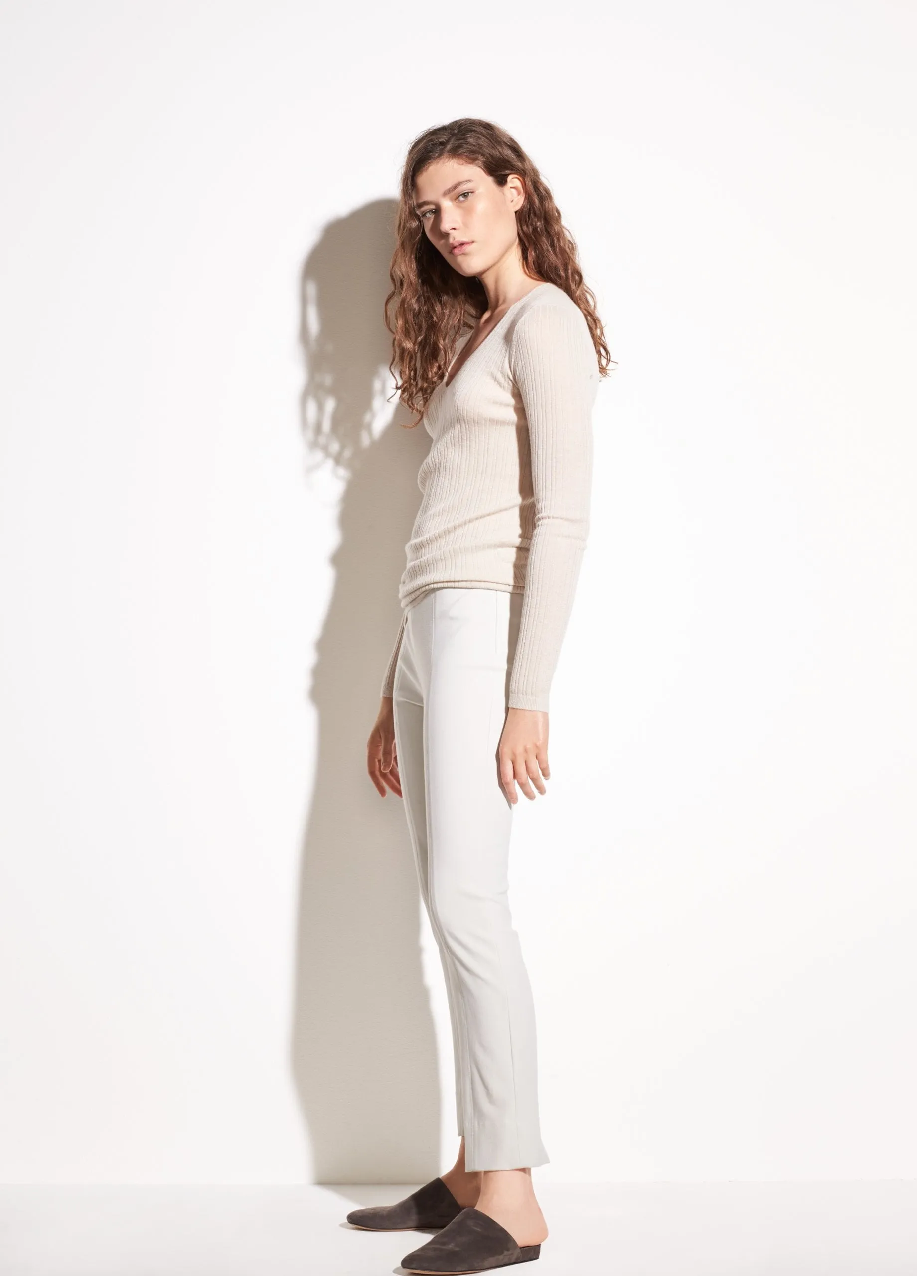 Vince - Stitch Front Seam Legging in Gesso