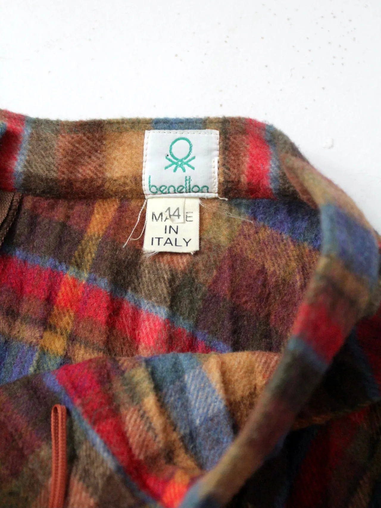 vintage 70s Benetton plaid skirt