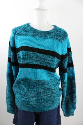 Vintage Blue Striped Pullover (M)