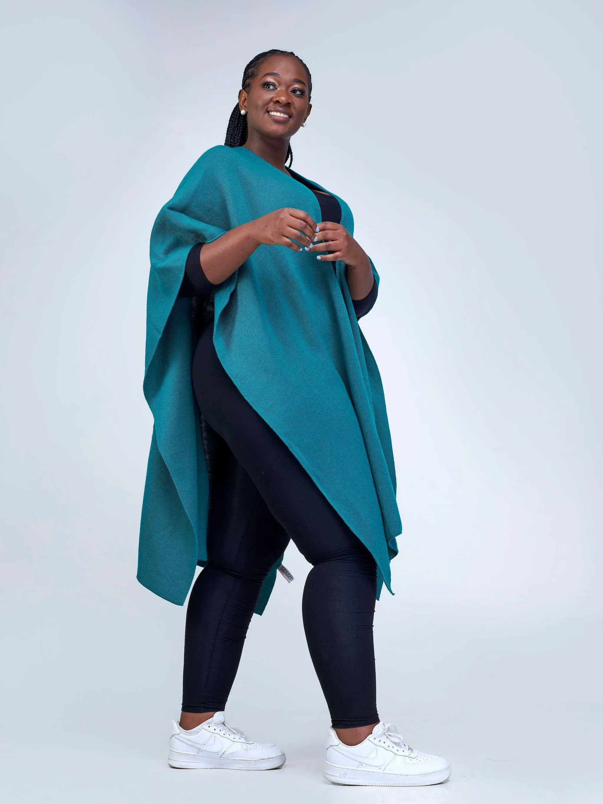 Vivo Essentials Double Layered Shawl (Without Fringe) - Teal