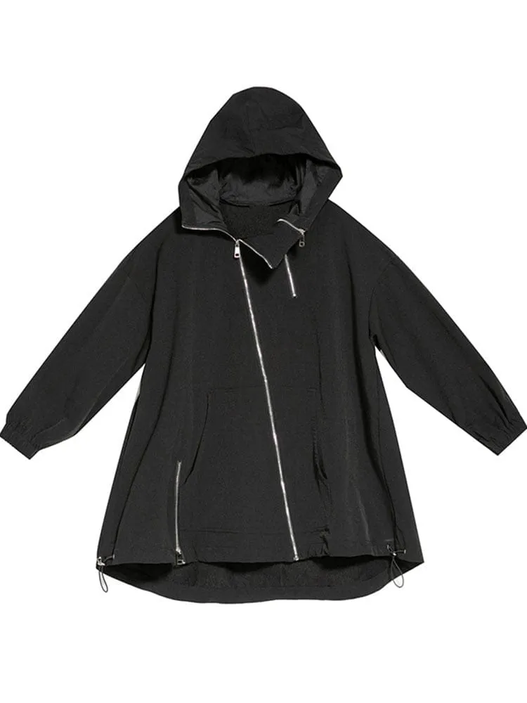 Windbreaker Loose Hooded Coat