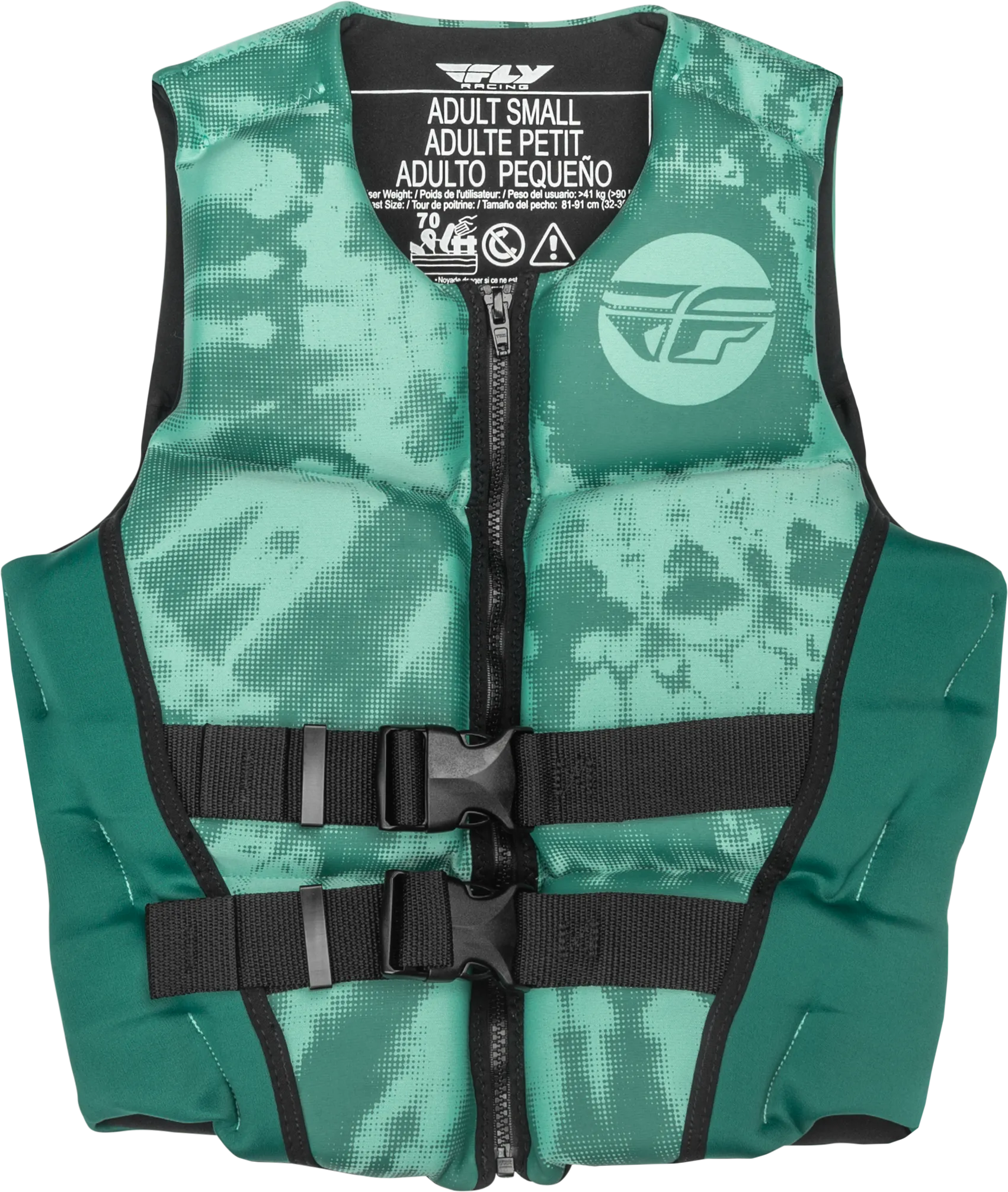 WMN'S NEOPRENE FLOTATION VEST DARK TEAL/LIGHT TEAL XS