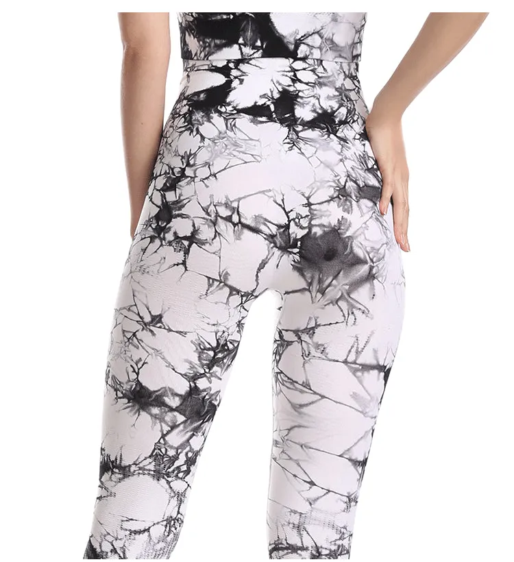 Women Gym Tie Dye Leggings Women Seamless Fitness Yoga Pants