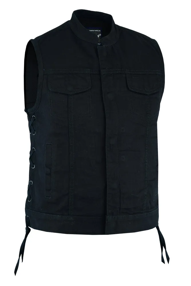 Women's Advance Black Construction Denim Vest