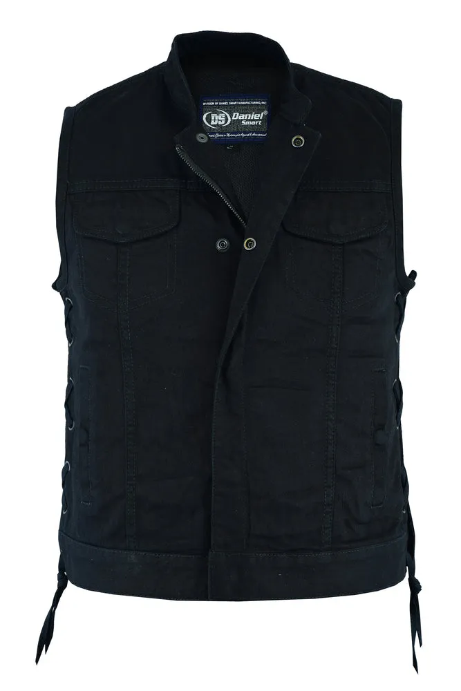 Women's Advance Black Construction Denim Vest