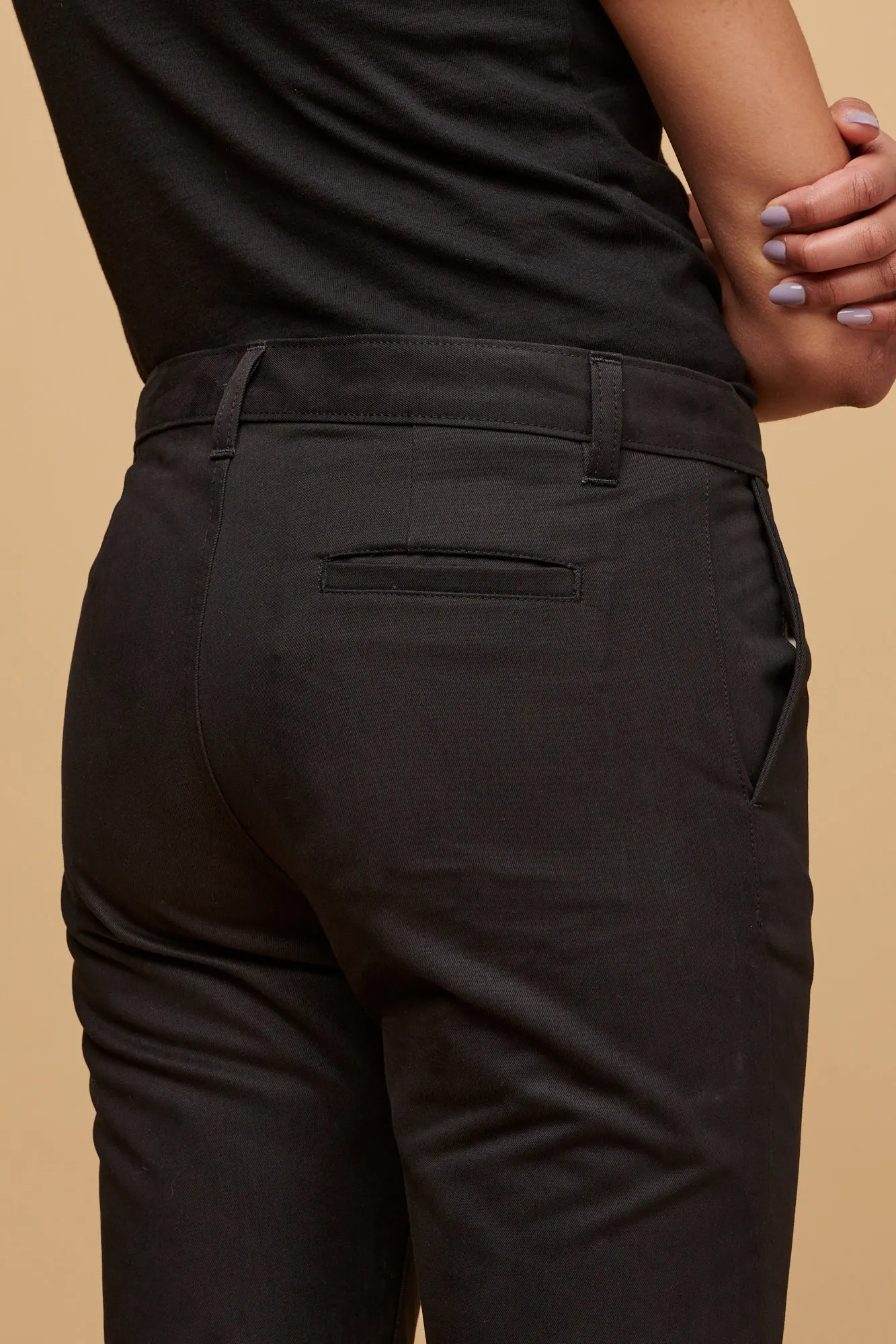 Women's Heavyweight Slim Chino - Black