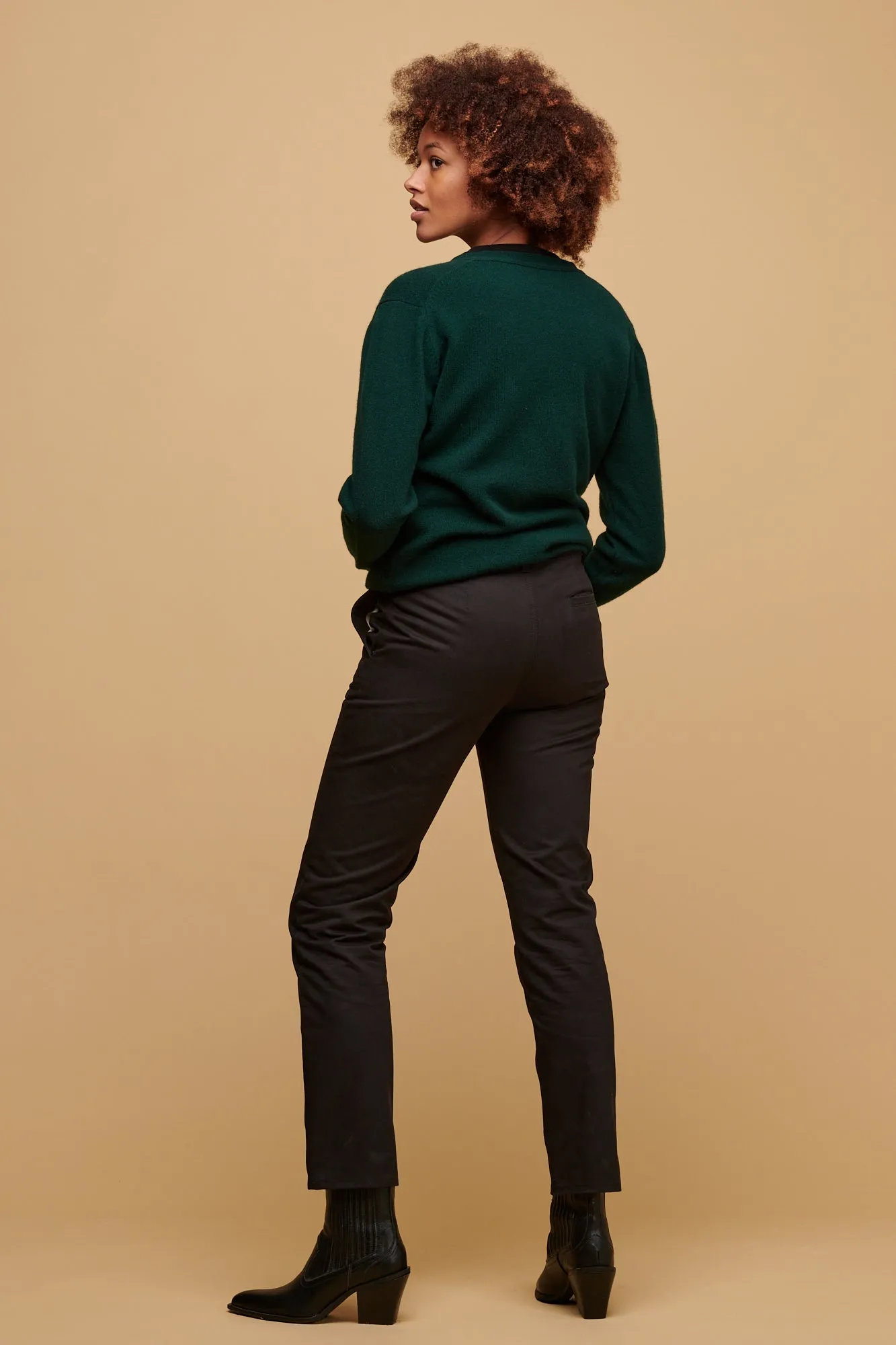 Women's Heavyweight Slim Chino - Black