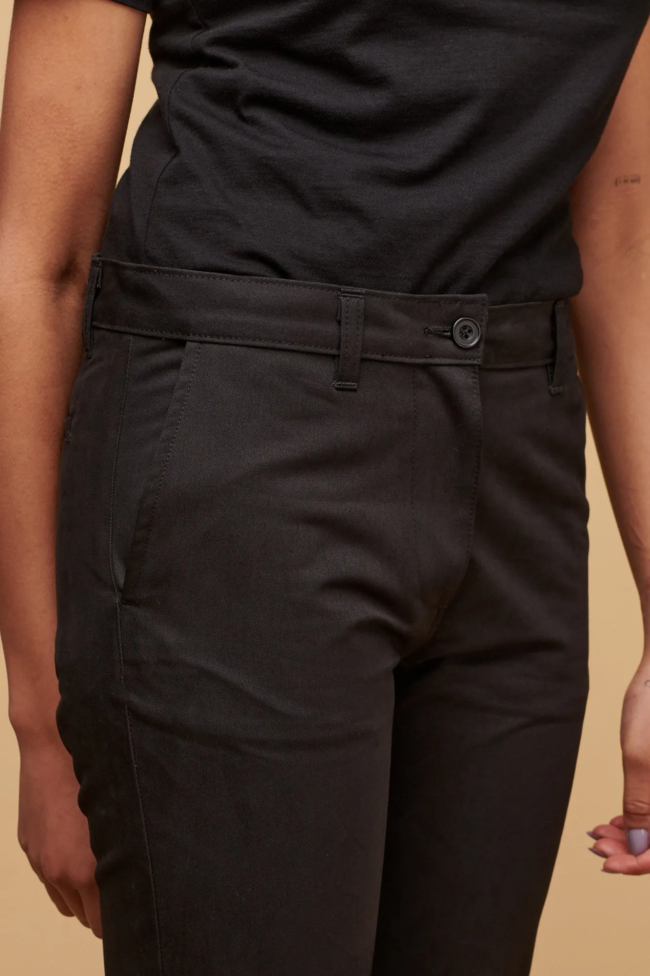 Women's Heavyweight Slim Chino - Black