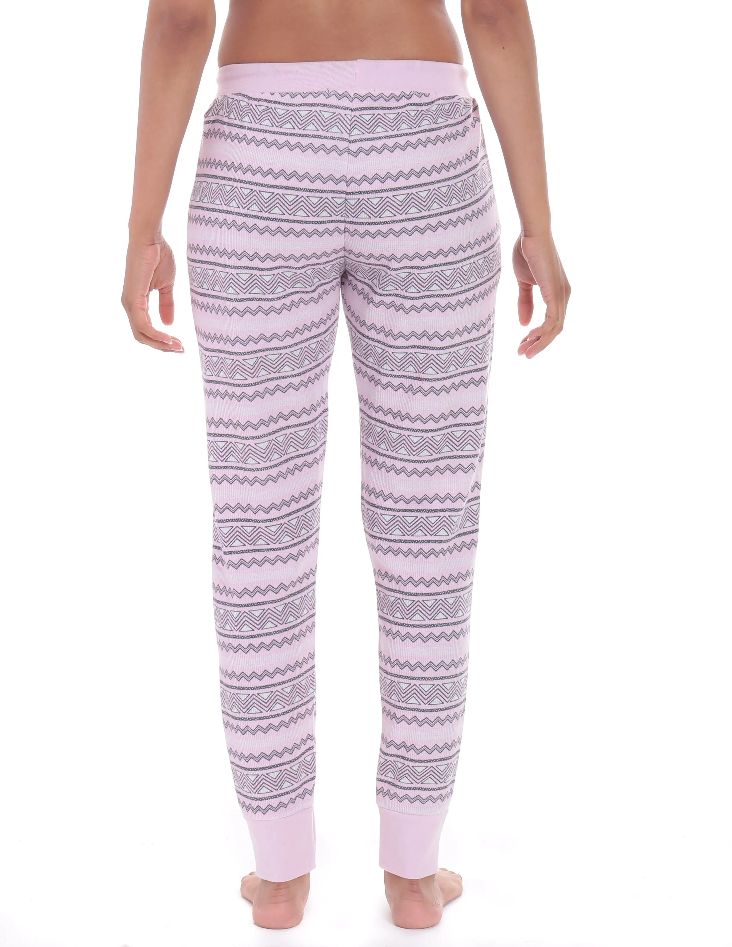 Women's Waffle Knit Thermal Jogger Lounge Pants