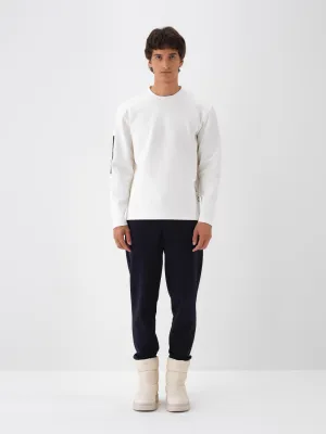 Xint Cotton Printed Off White Sweater