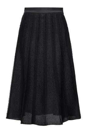 YAYING Pleated Knit Midi Skirt