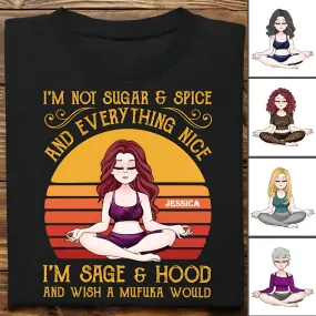 Yoga Lovers - I'm Sage And Hood - Personalized Unisex T-shirt