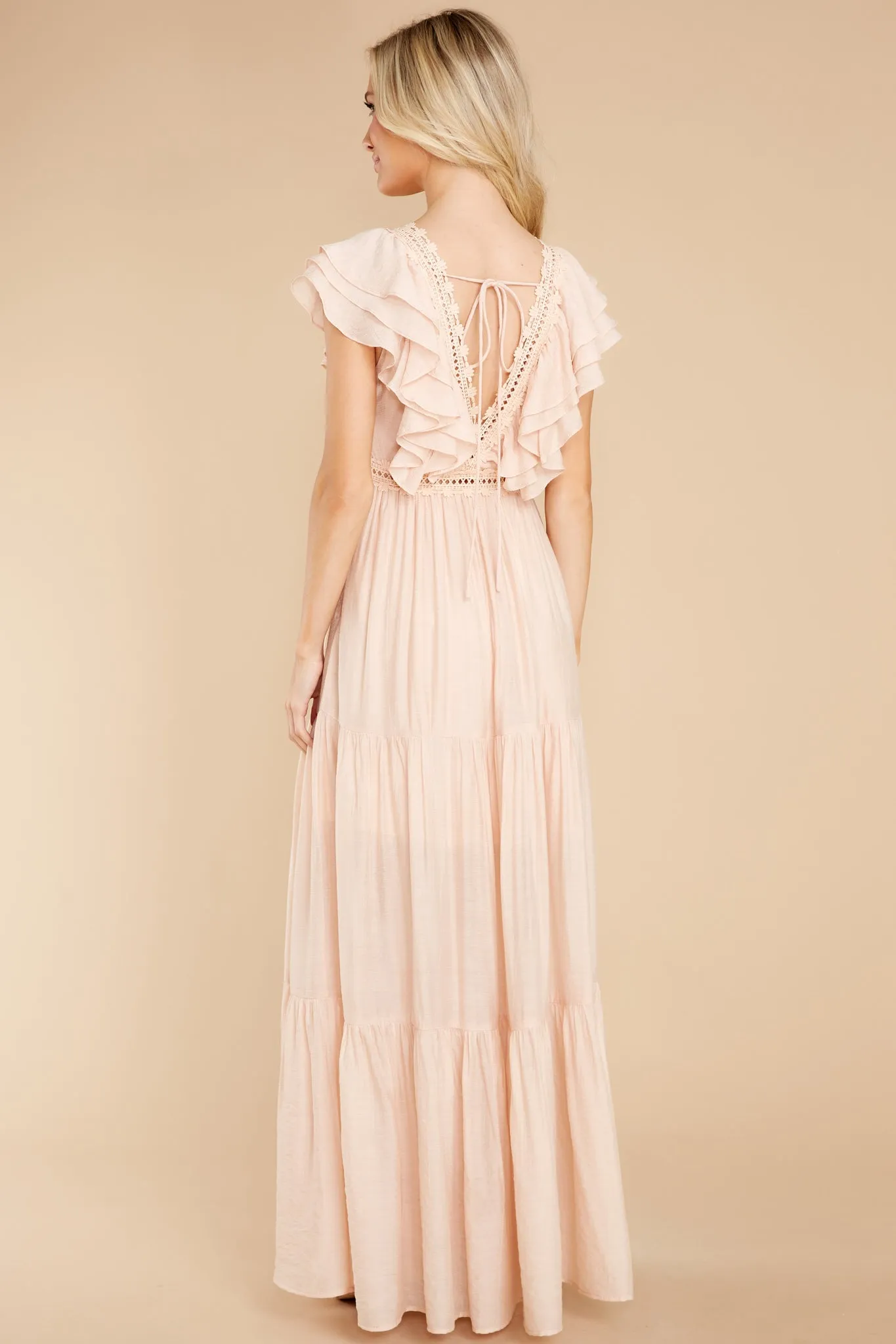 You Make It Better Light Blush Maxi Dress