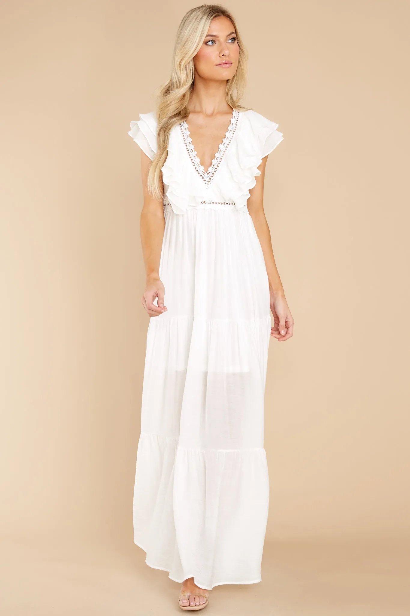 You Make It Better Off White Maxi Dress