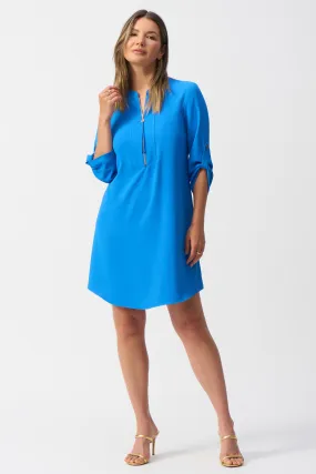 ZIP NECK TUNIC DRESS